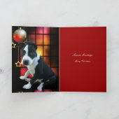 Kaart kerstbal Puppy Dog (Binnen)