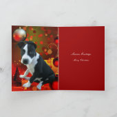 Kaart kerstbal Puppy Dog (Binnen)
