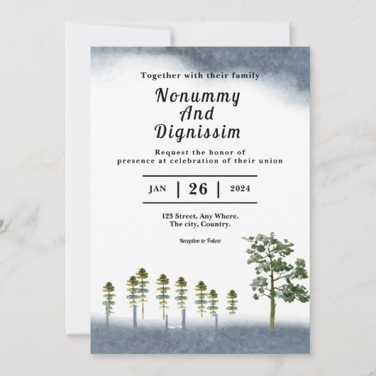 Kaart kerstbruiloft (Voorkant)