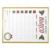 Kaart kerstbunco Party game Score Notitieblok (Voorkant)