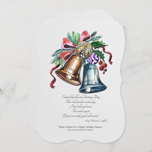 Kaart kerstcadeaubonen feestdag (Voorkant / Achterkant)