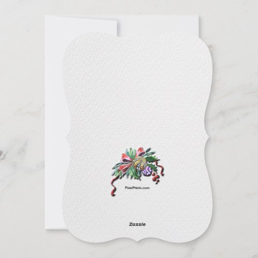 Kaart kerstcadeaubonen feestdag (Achterkant)