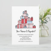 Kaart kerstcadeaufeest feestdag (Staand voorkant)