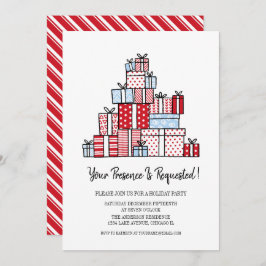 Kaart kerstcadeaufeest feestdag