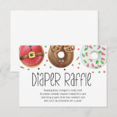 Kaart kerstdonut Diaper Raffle (Voorkant / Achterkant)