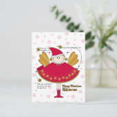 Kaart kerstengeltje knutselen DIY (Staand voorkant)