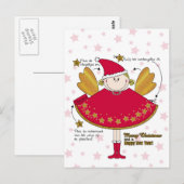 Kaart kerstengeltje knutselen DIY (Voorkant / Achterkant)