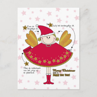 Kaart kerstengeltje knutselen DIY