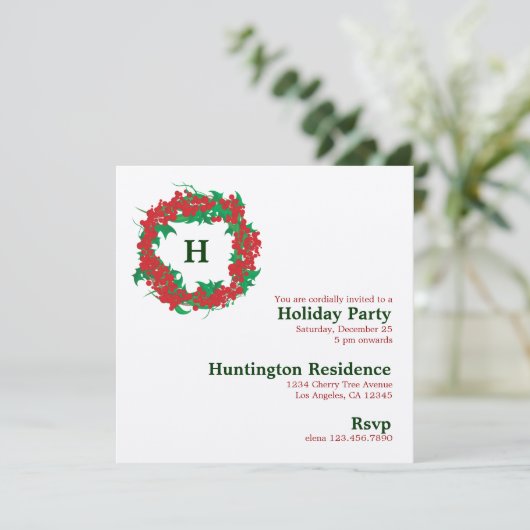 Kaart kerstfeestdag (Staand voorkant)