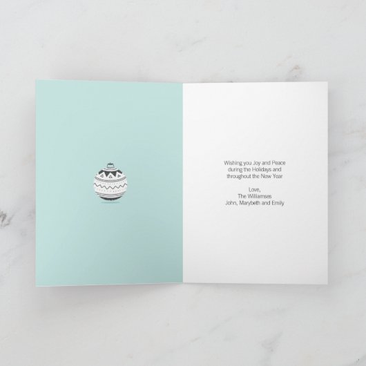 Kaart kerstfeestdag groet (Binnen)