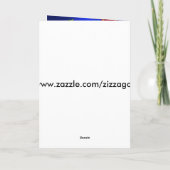 Kaart kerstfeestdagen Blauw Rood Goud Groen (Achterkant)