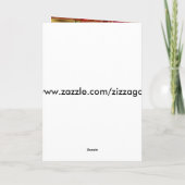 Kaart kerstfeestdagen met rood goud (Achterkant)