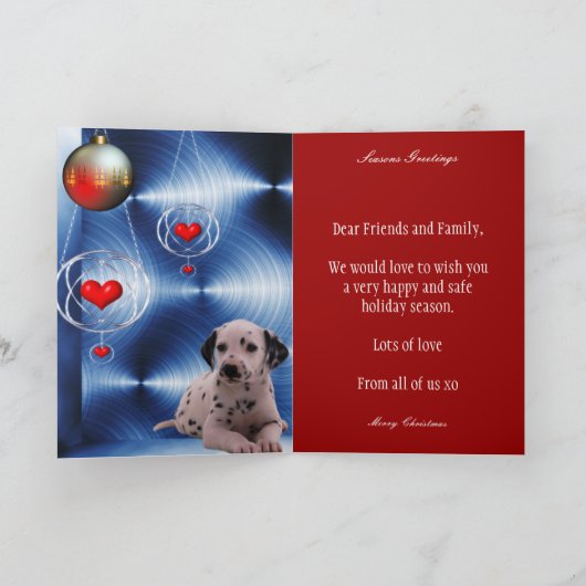 Kaart Kerstmis Dalmation Puppy Dog (Binnen)