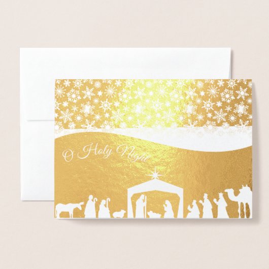 Kaart kerstmis folie (Voorkant met envelop)