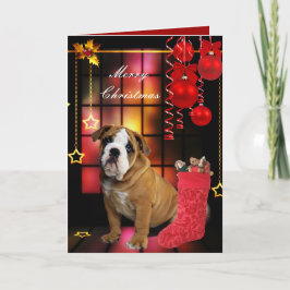 Kaart Kerstmis Kerst Hond Puppy