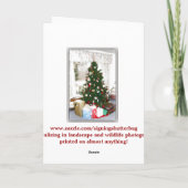 Kaart - Kerstmis: Kerstboom met giften (Achterkant)