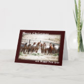 Kaart - Kerstmis: Paarden (Voorkant)