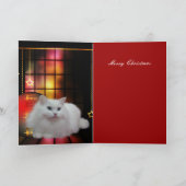 Kaart Kerstmis Xmas Kat (Binnen)