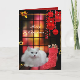 Kaart Kerstmis Xmas Kat