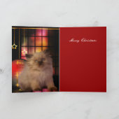 Kaart Kerstmis Xmas Kat Hoed (Binnen)