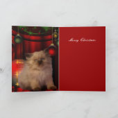 Kaart Kerstmis Xmas Kattenhoed (Binnen)