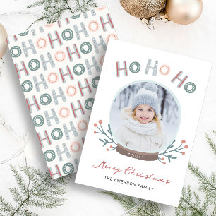 Kaart kerstsneeuw Wereldbol