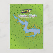 Kaart Kielder Water Northumberland Verenigd Konink (Voorkant)