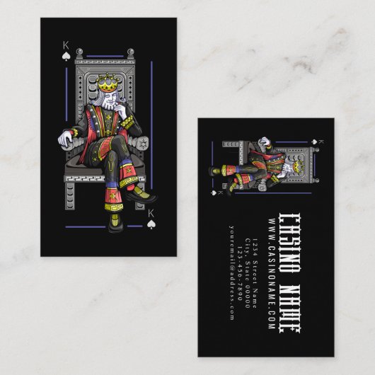 Kaart King Casino Visitekaartje (Voorkant / Achterkant)