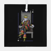 Kaart King Glas Ornament (Achterkant)