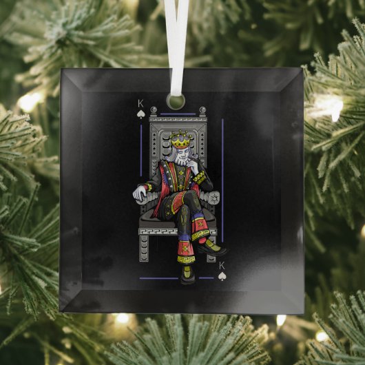 Kaart King Glas Ornament (Insitu)