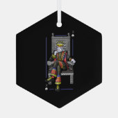 Kaart King Glas Ornament (Achterkant)