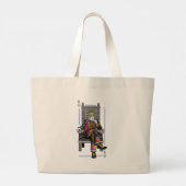 Kaart King Grote Tote Bag (Achterkant)