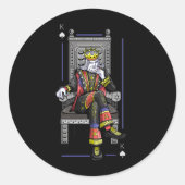 Kaart King Ronde Sticker (Voorkant)