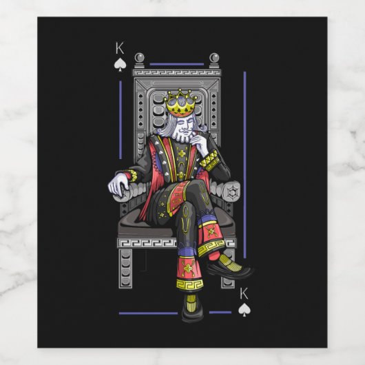 Kaart King Wijn Etiket (Enkel label)