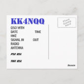 KAART KK4NQQ QSL (Achterkant)