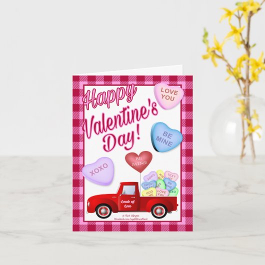 Kaart Kleine Rode Valentijnsdag (Gele Bloem)