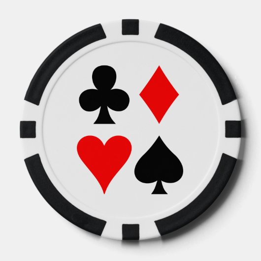 Kaart Kleuren Ontwerp Poker Chips (Voorkant)