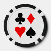 Kaart Kleuren Ontwerp Poker Chips (Achterkant)