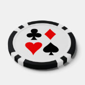 Kaart Kleuren Ontwerp Poker Chips (Enkel)