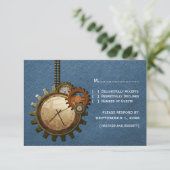 Kaart  klok respons, blauw (Staand voorkant)