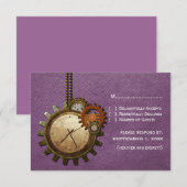 Kaart  klok respons, Paars (Voorkant / Achterkant)