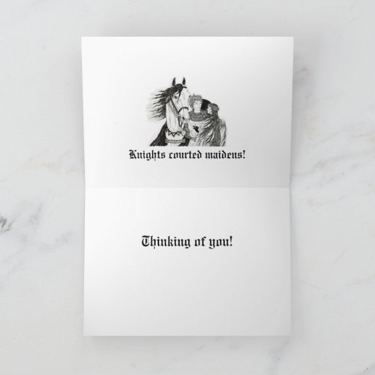 kaart "Knachten ontroerd door Maidens" (Binnen)