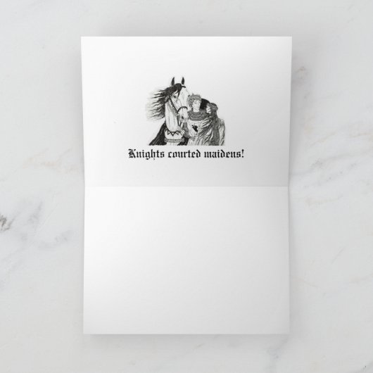 kaart "Knachten ontroerd door Maidens" (Binnen)
