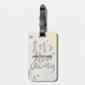  kaart koele wegrijdende reistypografie bagagelabel (Achterkant verticaal)