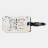  kaart koele wegrijdende reistypografie bagagelabel (Achterkant horizontaal)