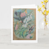 Kaart - Kolibrie en mot (Gele Bloem)