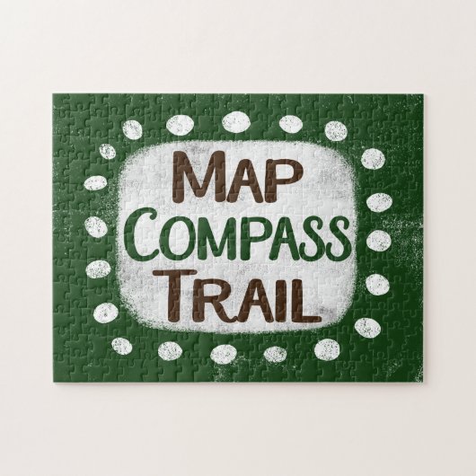 Kaart Kompas Trail Jigsaw Puzzel (Horizontaal)