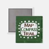 Kaart Kompas Trail Koelkastmagneet Magneet (Voorkant / Achterkant)