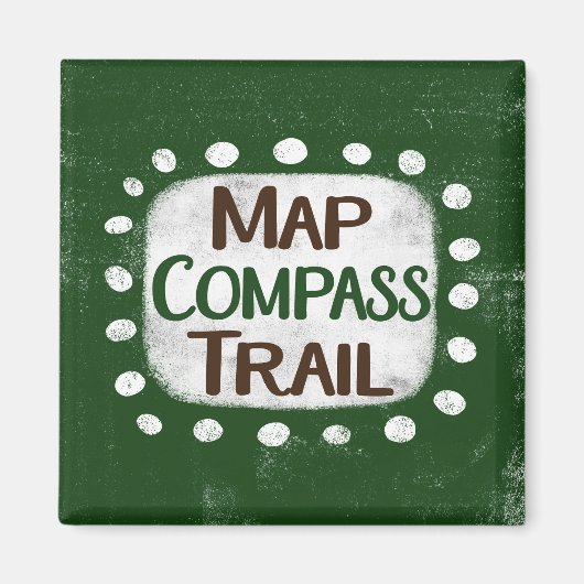Kaart Kompas Trail Koelkastmagneet Magneet (Voorkant)