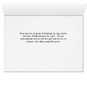 Kaart, kondiging, New Baby Girl aan mama (Binenzijde Horizontaal (Onderkant))